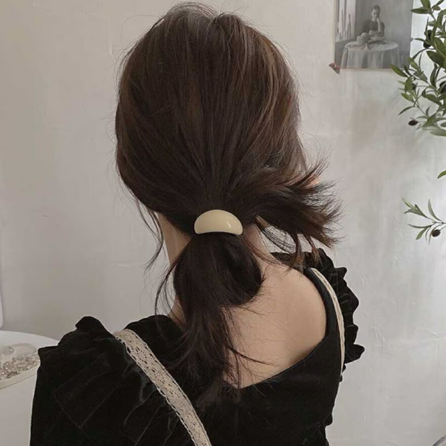 ボリュームアーチヘアゴム シュシュ シンプル シックカラー ヘアゴム 大人可愛い レディースヘアアクセサリー おしゃれボリュームアーチヘアゴム シュシュ シ レディースジュエリー アクセサリー ヘアア