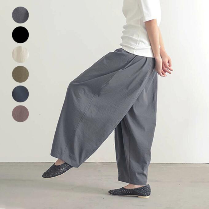ロングパンツ速乾 UVカット レディース ボトムス パンツ サルエルパンツ ワイドパンツ リラックス 春 夏低身長 ガウチョ大きいサイズ ゴム 体型カバー 高身長ロングパンツ速乾 UVカット レディー